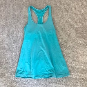 Teal Lululemon Razor Back Tank Top Size 8